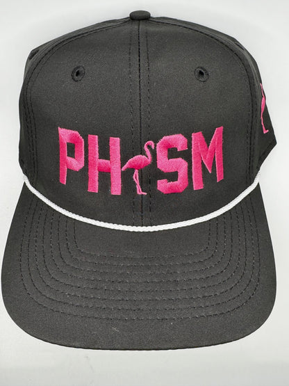 PHISM GOLF BILLBOARD ROPE HAT- BLACK